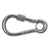 Carabiner w/ Screw Nut & Eyelet SS T316 - 3-3/16