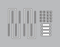Sturdy-Lite U-Bolt Straight Frame Cab Rack Mounting Kit - 19" Bolts