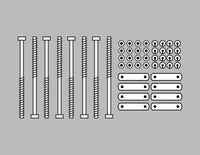Sturdy-Lite Straight Frame Cab Rack Mounting Kit - 19" Bolts