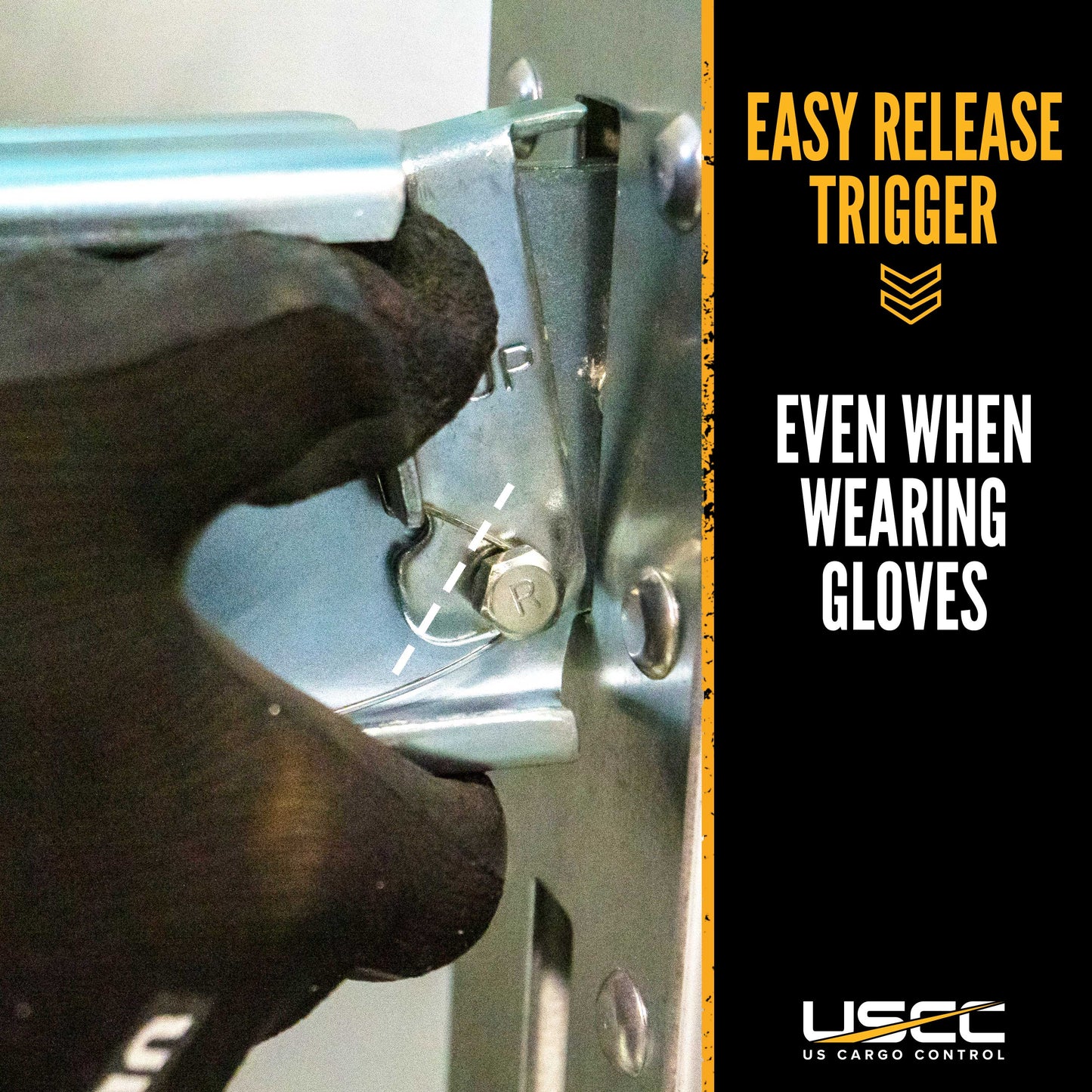 93" - 103" Aluminum E-Track Load Bar with Patented Flat Latch - 2,200 lb Capacity