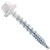 #10 x 112 inch Kwikseal Woodbinder Metal Roofing Screw Bright White Pkg 250