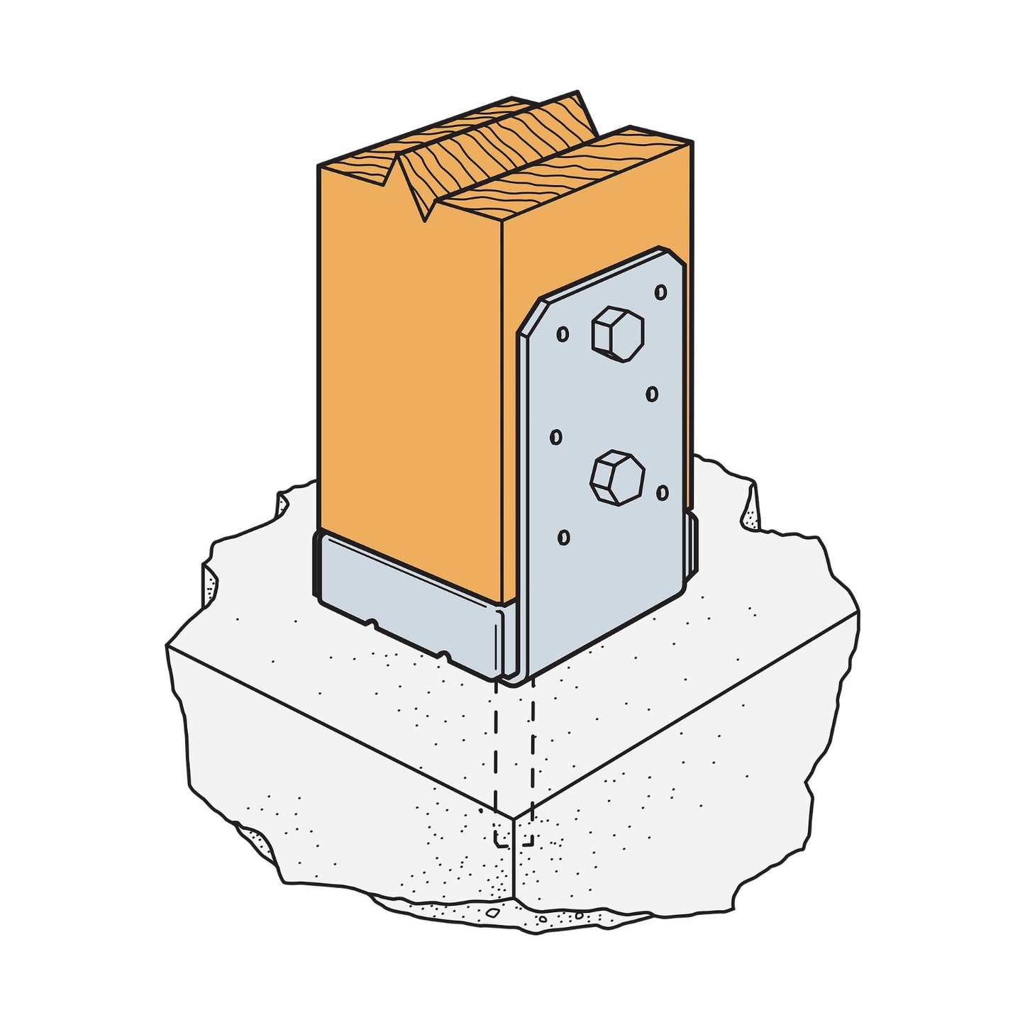 Simpson 4x4 Adjustable Post Base installation