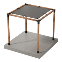 Simpson Strong-Tie B-SAGEG8X8(4X) Sage System DIY 8x8 Pergola Bundle with 8x8 Gray Sunshade