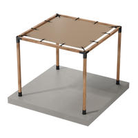 Simpson Strong-Tie B-SAGET10X10(4X) Sage System DIY 10x10 Pergola Bundle with 10x10 Tan Sunshade