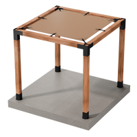 Simpson Strong-Tie B-SAGET8X8(6X) Sage System DIY 8x8 Pergola Bundle with 8x8 Tan Sunshade