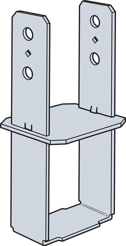 Simpson CB68HDG 6x8 Column Base - Hot Dip Galvanized, Made to Order Non-Returnable