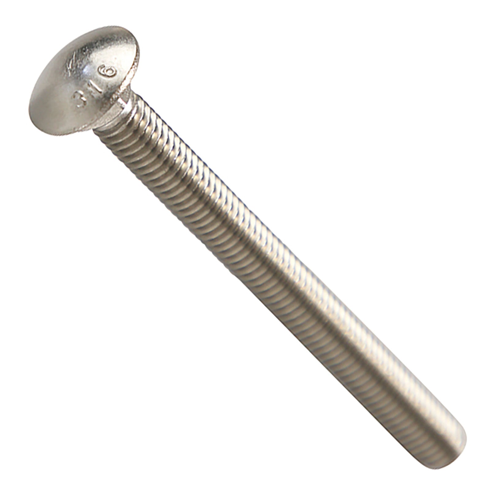 3/8"-16 x 4" Conquest Carriage Bolt - 316 Stainless Steel