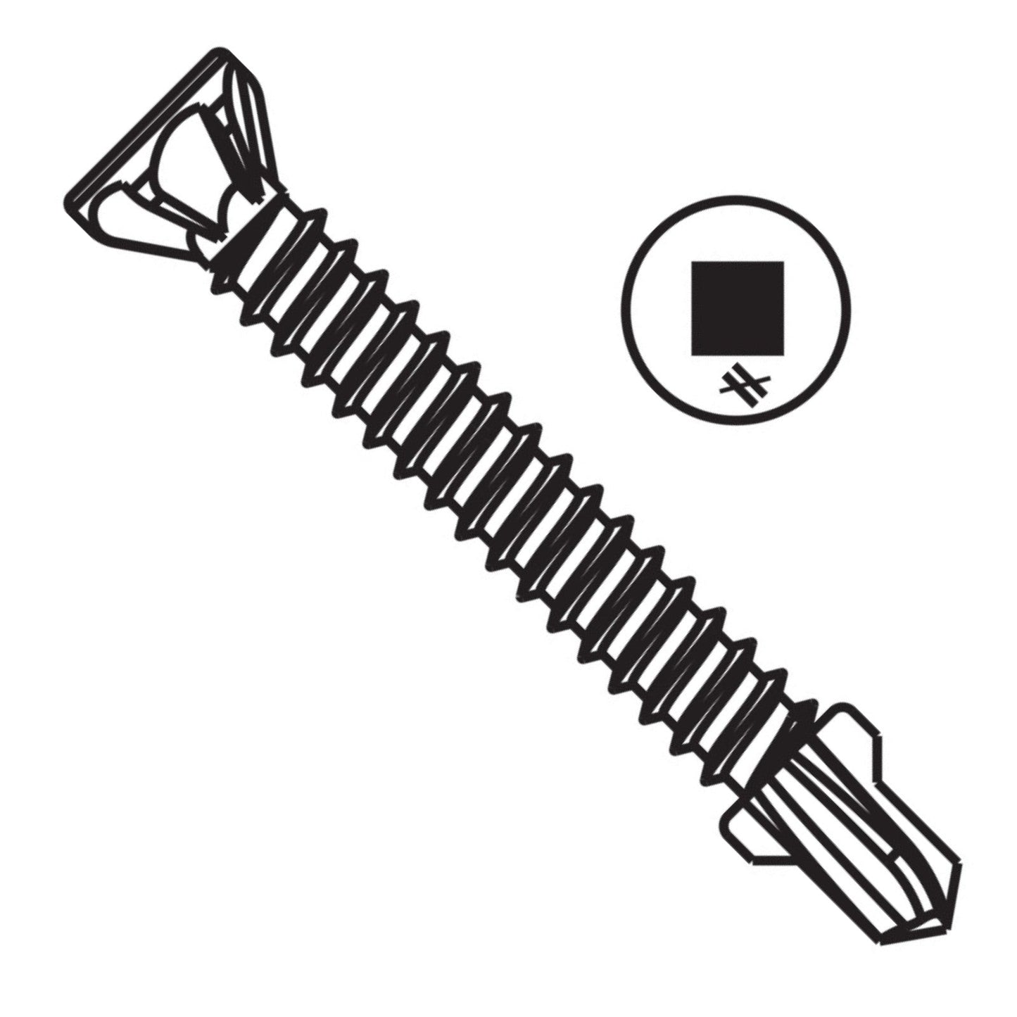 Quik Drive CBSDQ Sheathing-To-CFS Screw, Quik Guard Coating