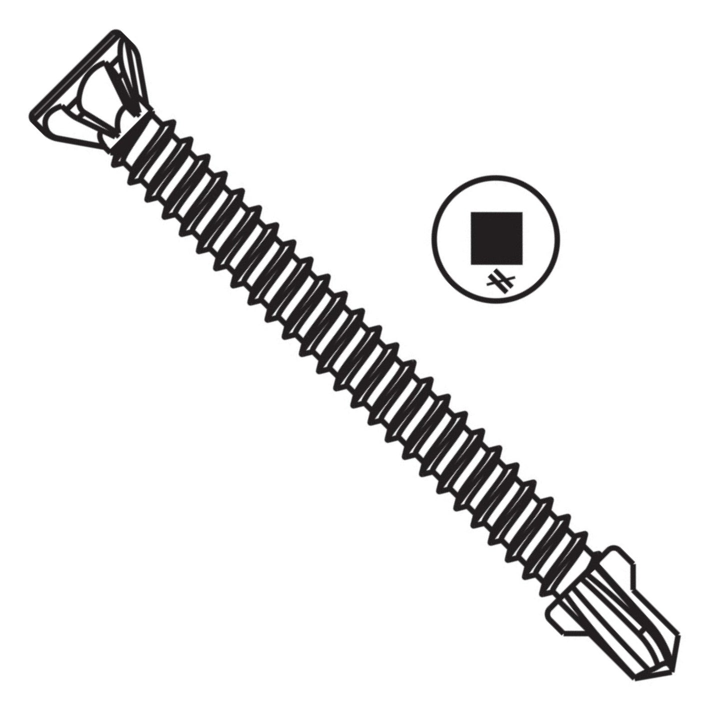 Quik Drive CBSDQ Sheathing-To-CFS Screw, Quik Guard Coating