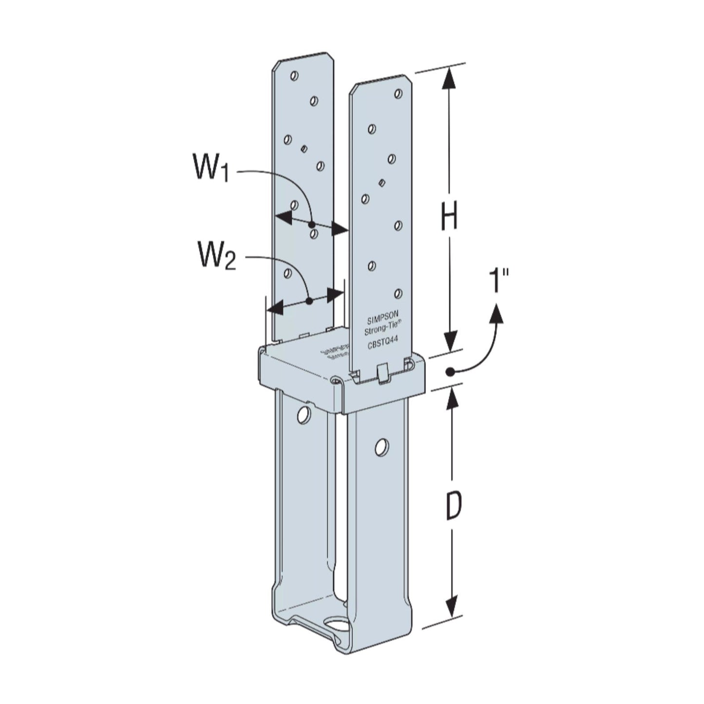 Simpson CBSTQ Column Base with Quick-Install