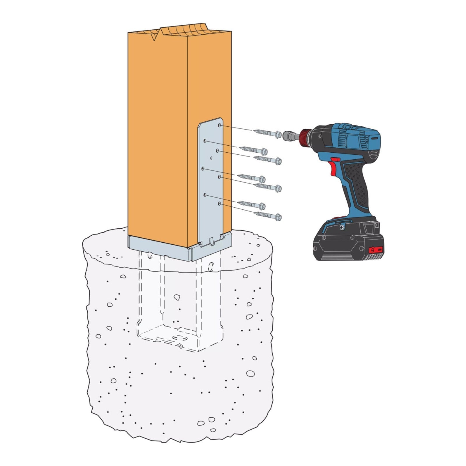 Simpson CBSTQ Column Base with Quick-Install