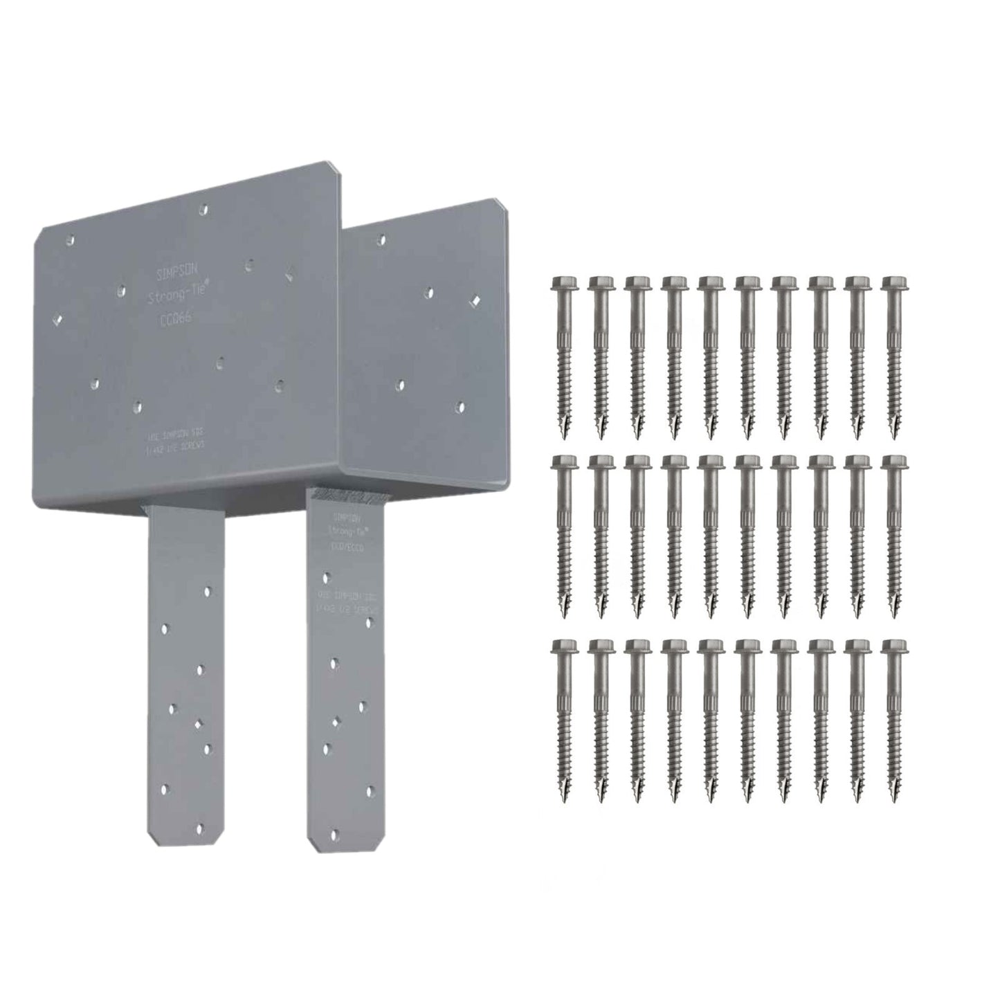 Simpson CCQ66-SDS2.5HDG Column Cap w/SDS Screws - Hot Dip Galvanized
