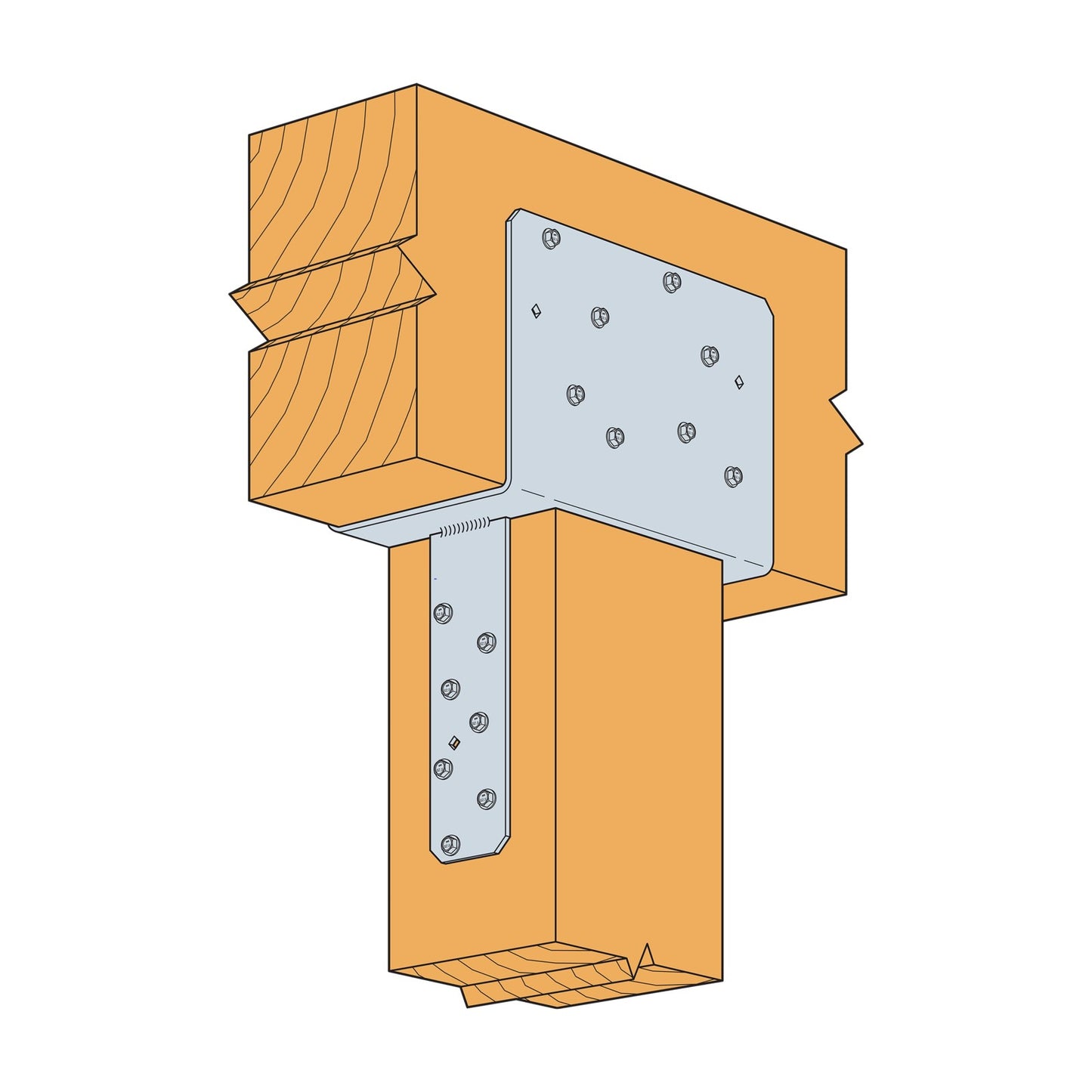 Simpson CCQ8X-SDS2.5HDG Column Cap for 8X Beam
