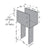 Simpson CC3 1/4-6 Column Cap - Gray Paint