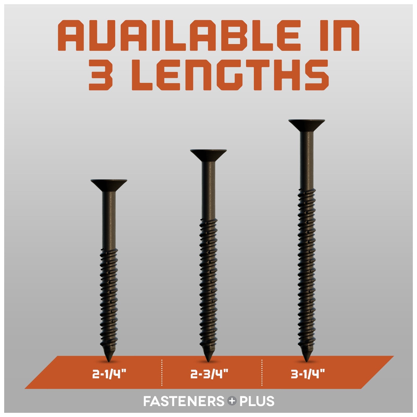 Concrete Screw, Phillips Flat Head - Bronze Dagger-Guard Coating - Available in 3 Lengths