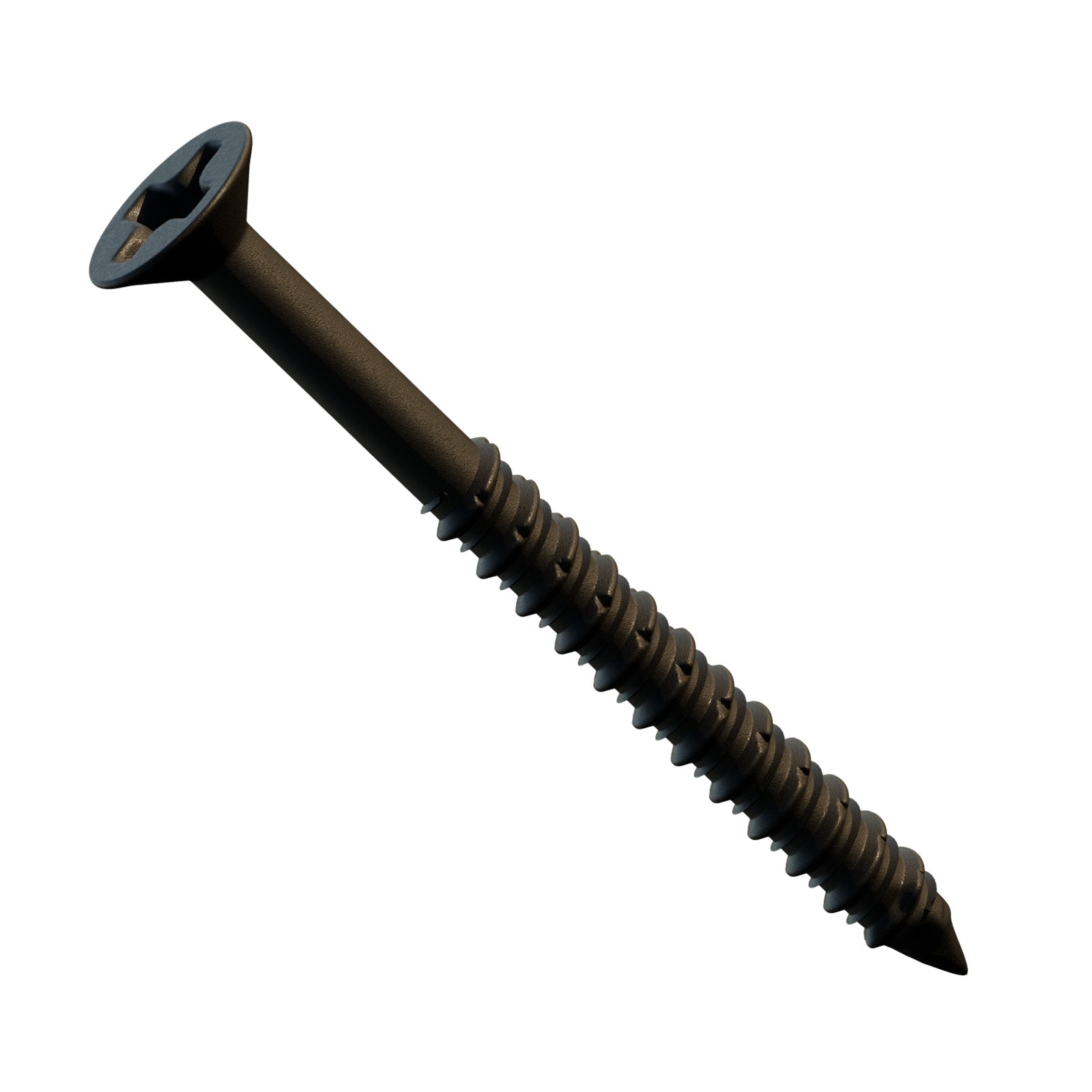 3/16" x 2-1/4" Concrete Screw, Phillips Flat Head - Bronze Dagger-Guard Coating
