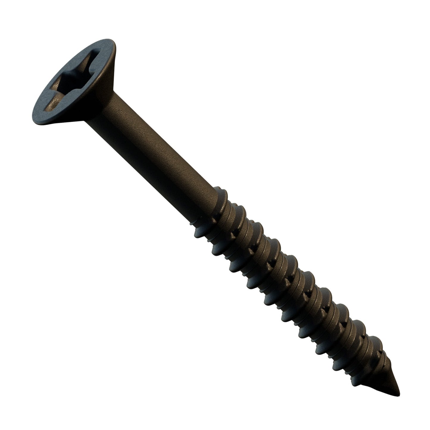 1/4" x 2-3/4" Concrete Screw, Phillips Trim Head- Bronze Dagger-Guard Coating