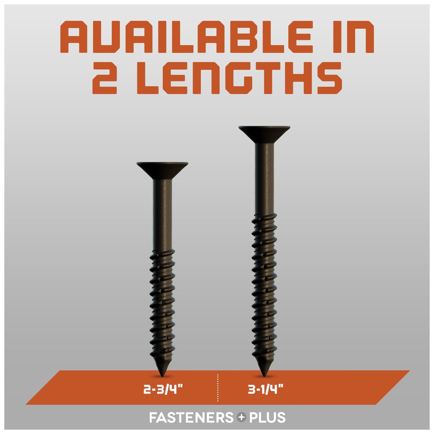 Concrete Screw, Phillips Trim Head - Bronze Dagger-Guard Coating - Available in 2 Lengths