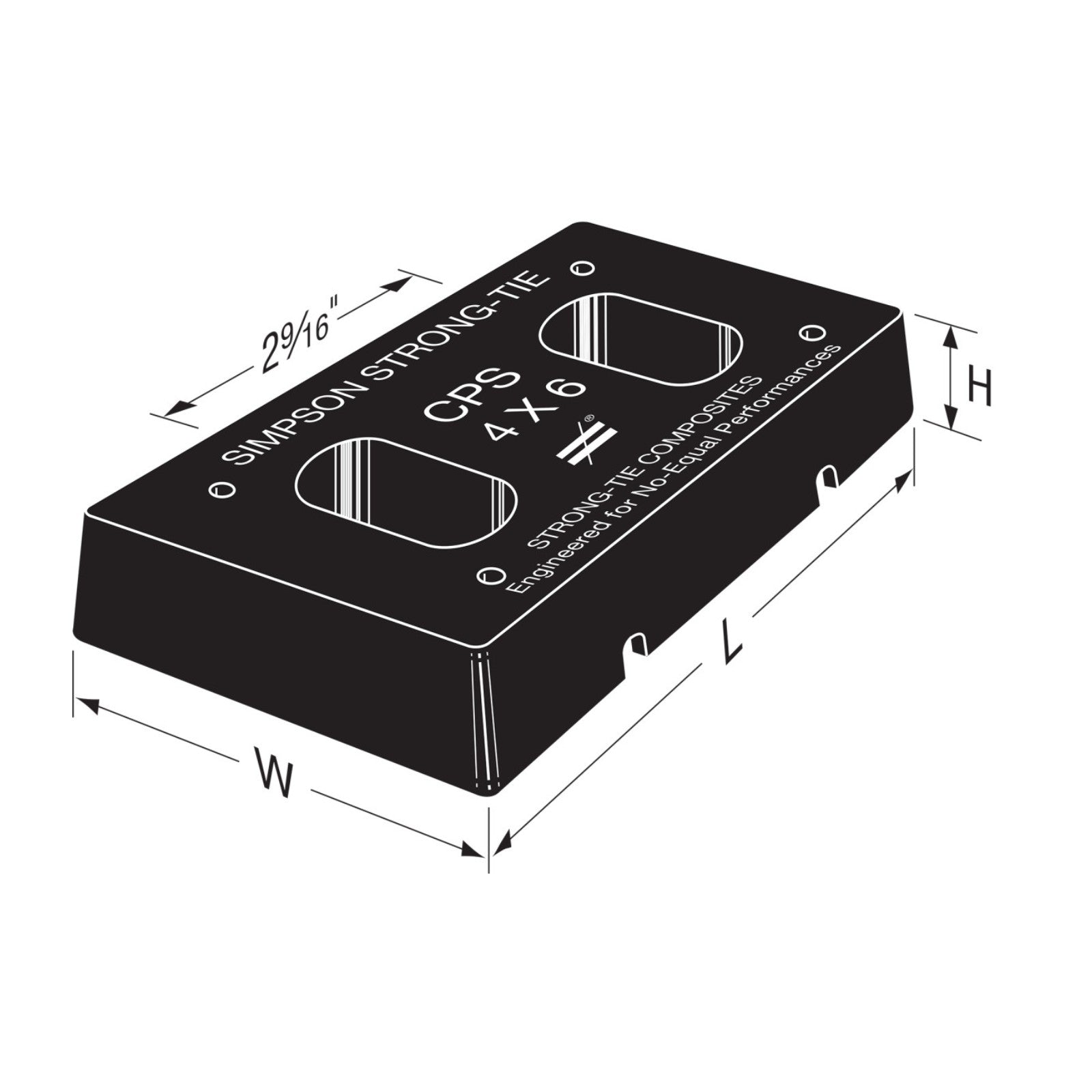 Simpson CPS46 4x6 Composite Plastic Standoff
