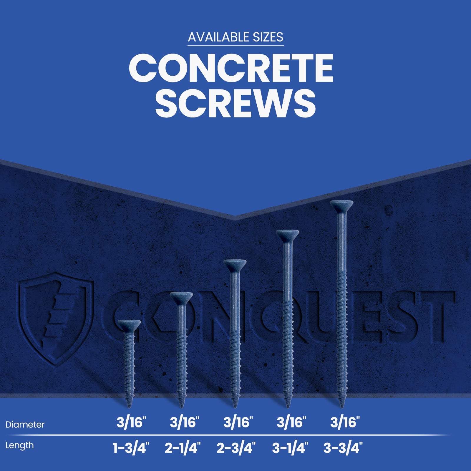 Available in 5 lengths