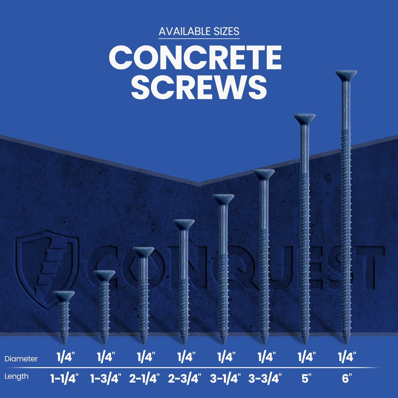 Available in 8 lengths