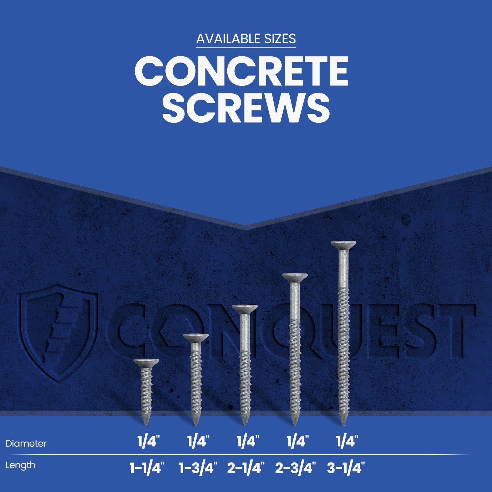 Available in 5 lengths