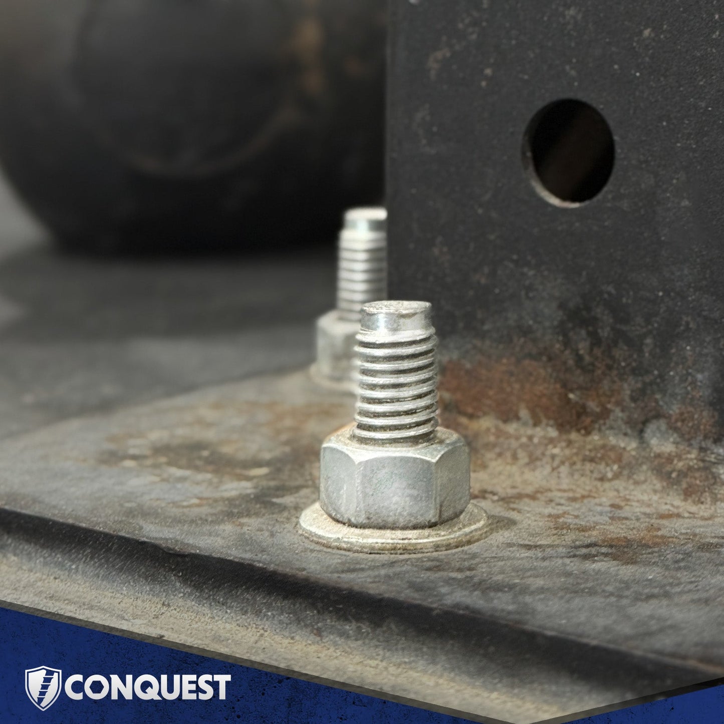 Conquest Wedge Anchor Installed into Steel