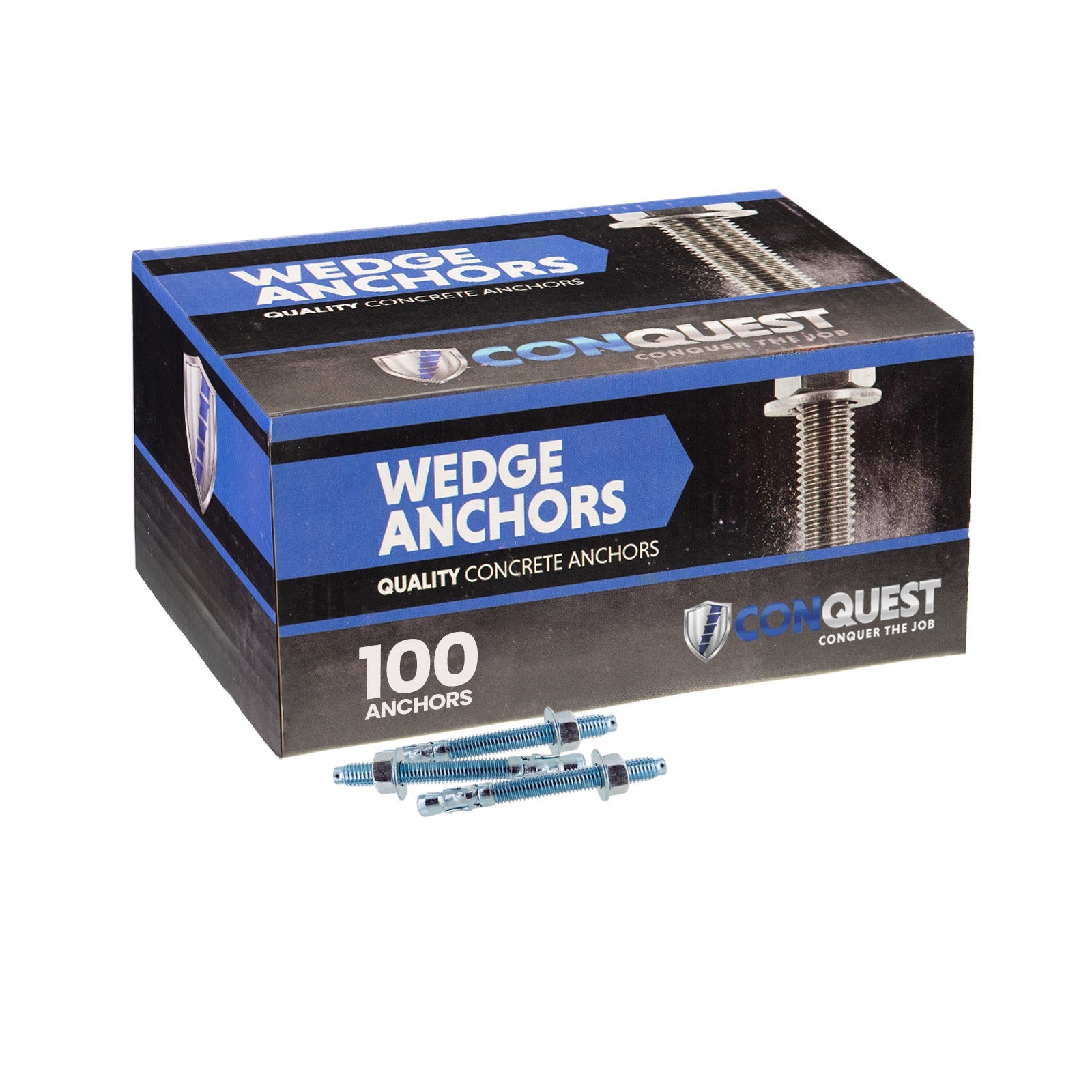 Conquest CWA14-214Z Wedge Anchor 100 Pack