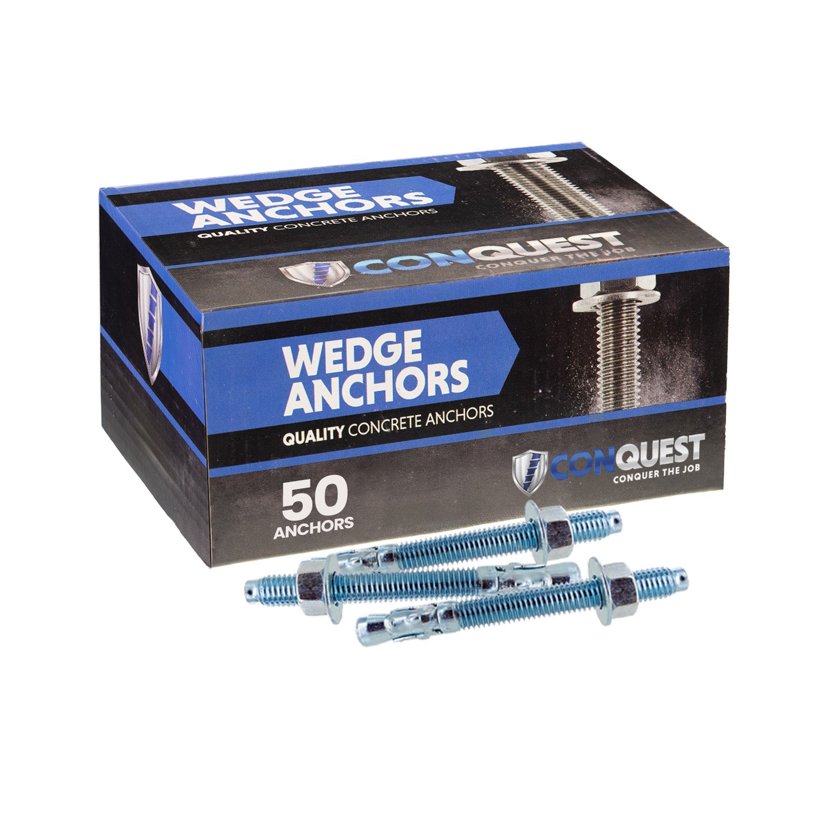 Conquest CWA38-334Z Wedge Anchor 50 pack