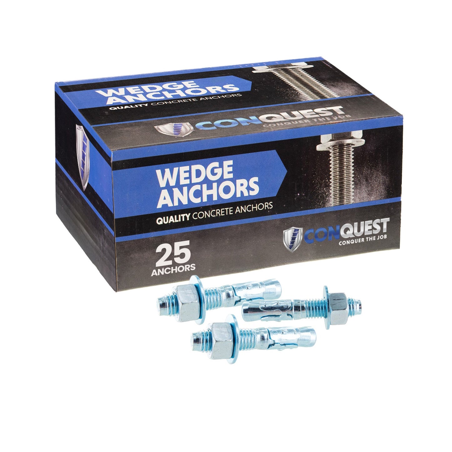 Conquest CWA58-312Z Wedge Anchor 25 pack