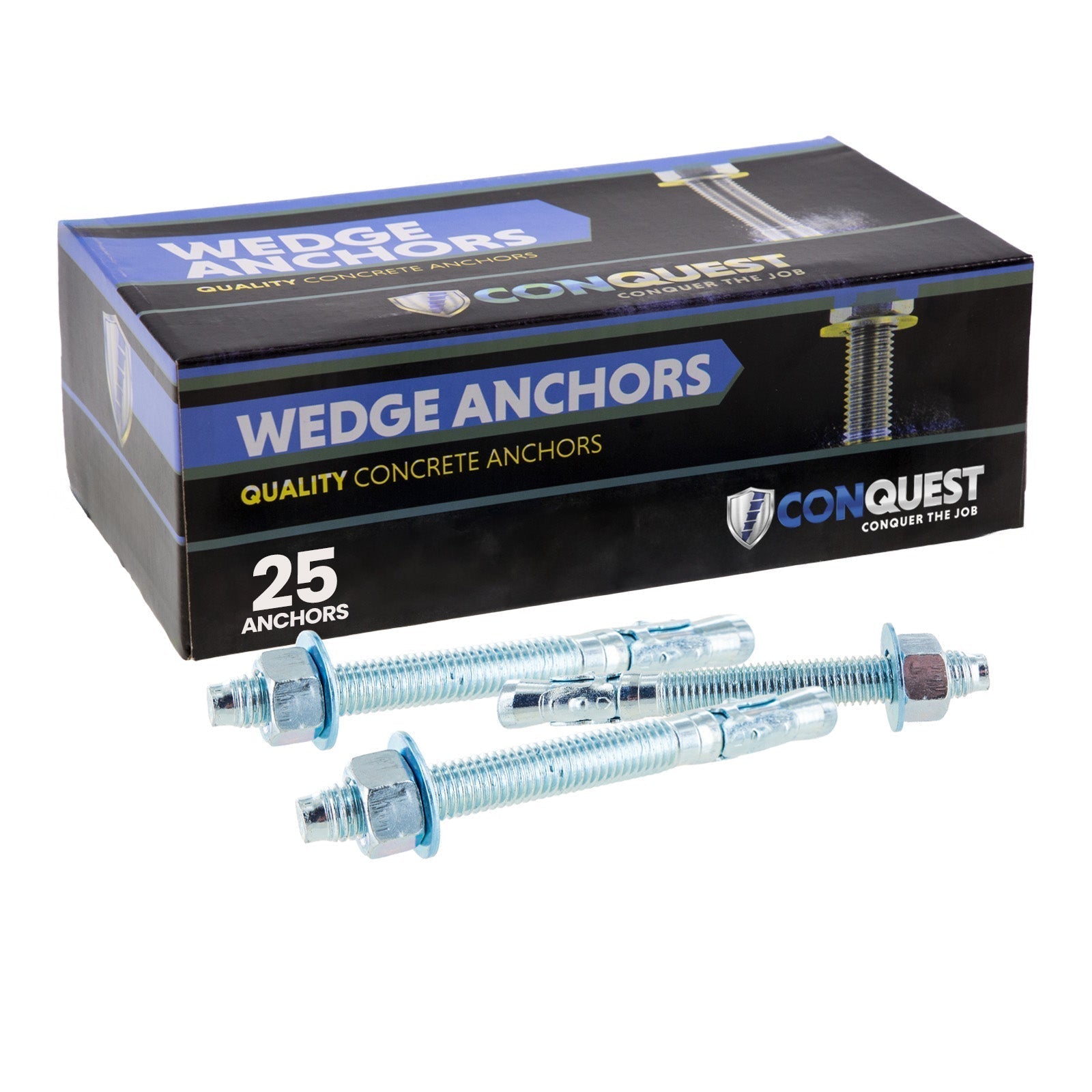 Conquest 5 8 X 6 Wedge Anchors Zinc Qty 125 Fasteners Plus conquest-5-8-x-6-wedge-anchors-zinc-qty-125-fasteners-plus