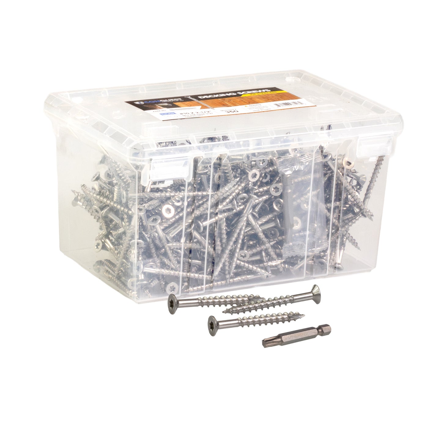 #10 x 2-1/2" Conquest T25 Bugle Head Deck Screws - 304 Stainless Steel, Pkg. 350