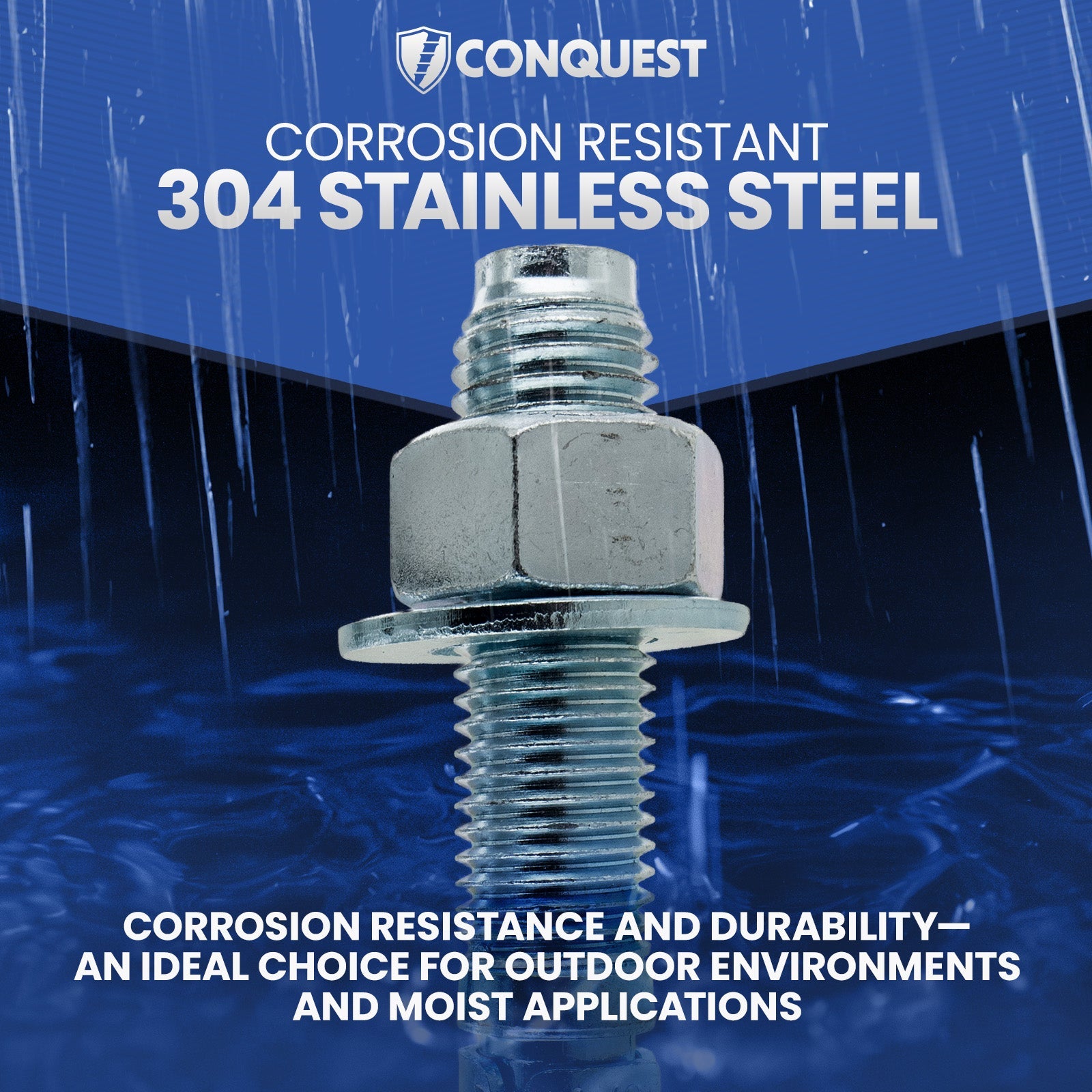 Conquest Wedge Anchor Corrosion Resistance - 304 Stainless Steel