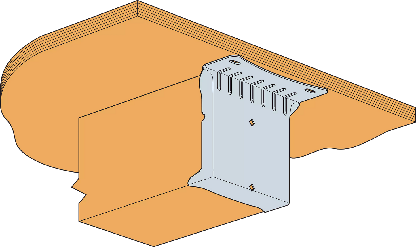 Simpson F44Z 4x4 Panelized Construction Hanger - Zmax Finish