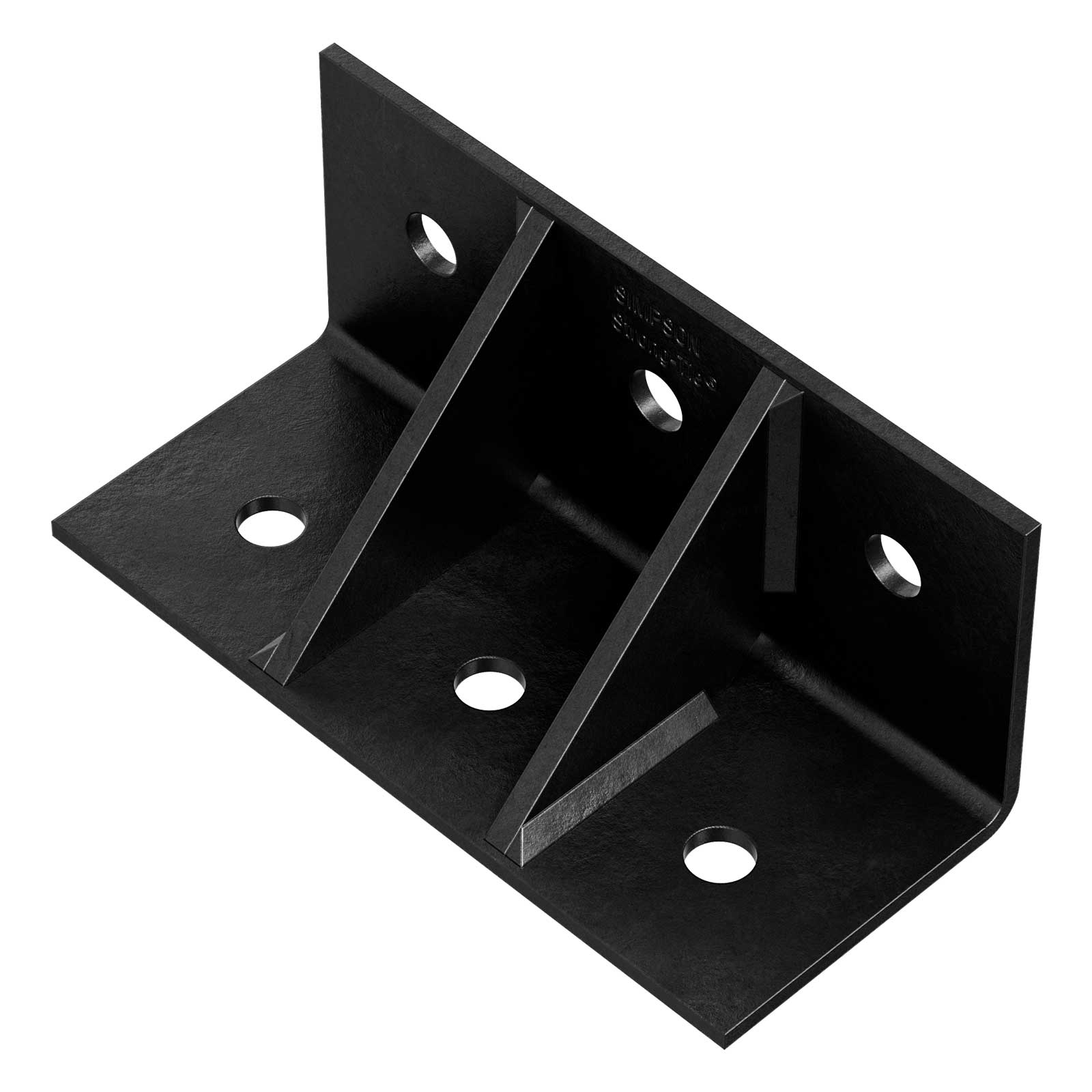 Simpson HL37GPC Heavy L-Shaped Angle with Gusset - Black Powder