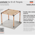 Sunshade for 8'x8' pergola with product details on a white background