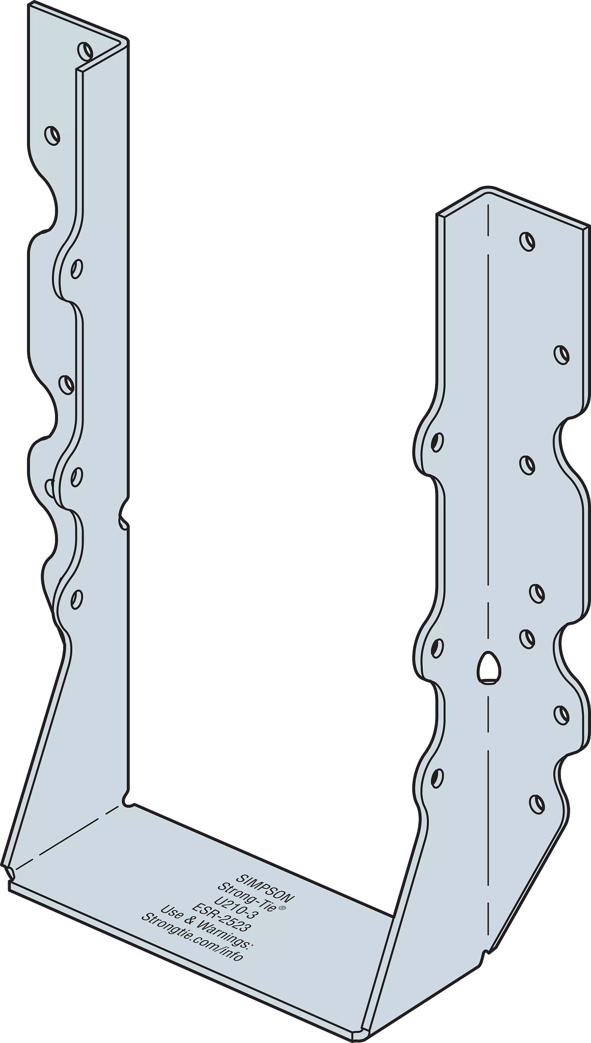Simpson U210-3 Triple 2x10 Face Mount Joist Hanger - G90 Galvanized