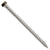 Metal screw with a brown head on a white background