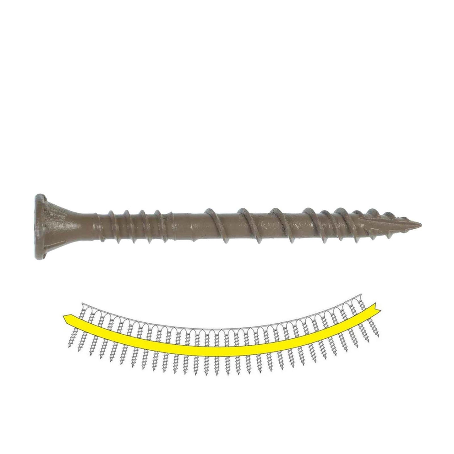 #10 x 2" Quik Drive DSV Tan Wood Screw, Pkg 1500