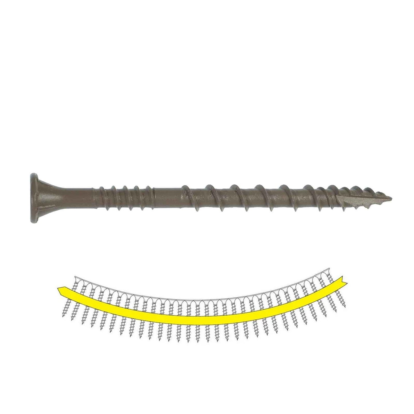 #10 x 2-1/2" Quik Drive DSV Tan Wood Screw, Pkg 1000