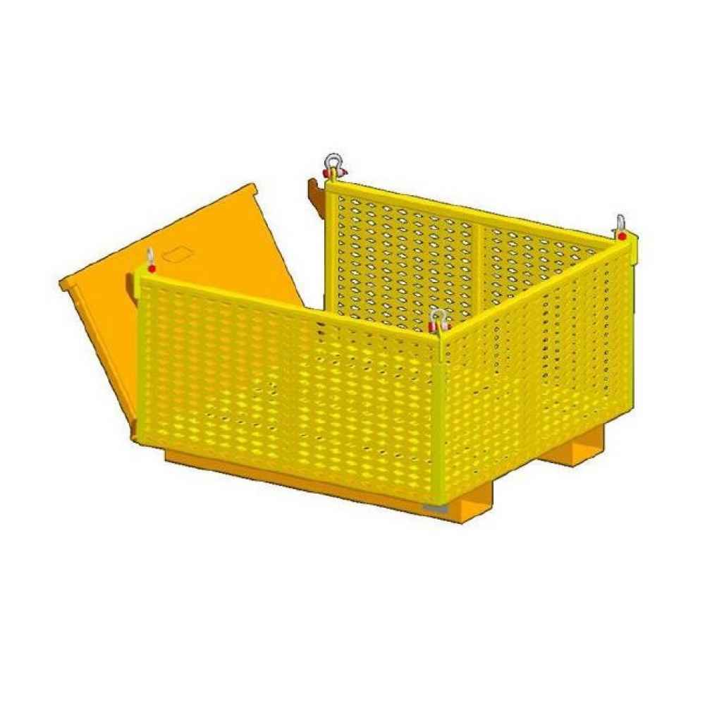 M&W 48" Material Basket With Drop Side - 2,500 lbs. Cap.