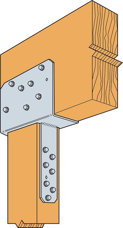 Simpson ECCQ5-4HDG-SDS End Column Cap w/SDS Screws - Hot Dip Galvanized