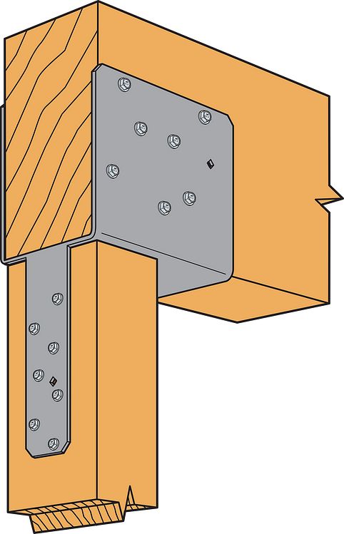 Simpson ECCQ46-SDS2.5HDG End Column Cap w/SDS Screws - Hot Dip Galvanized