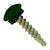 #10 x 1 inch Eclipse Woodbinder Metal Roofing Screw Forest Green Pkg 250 image 1 of 2