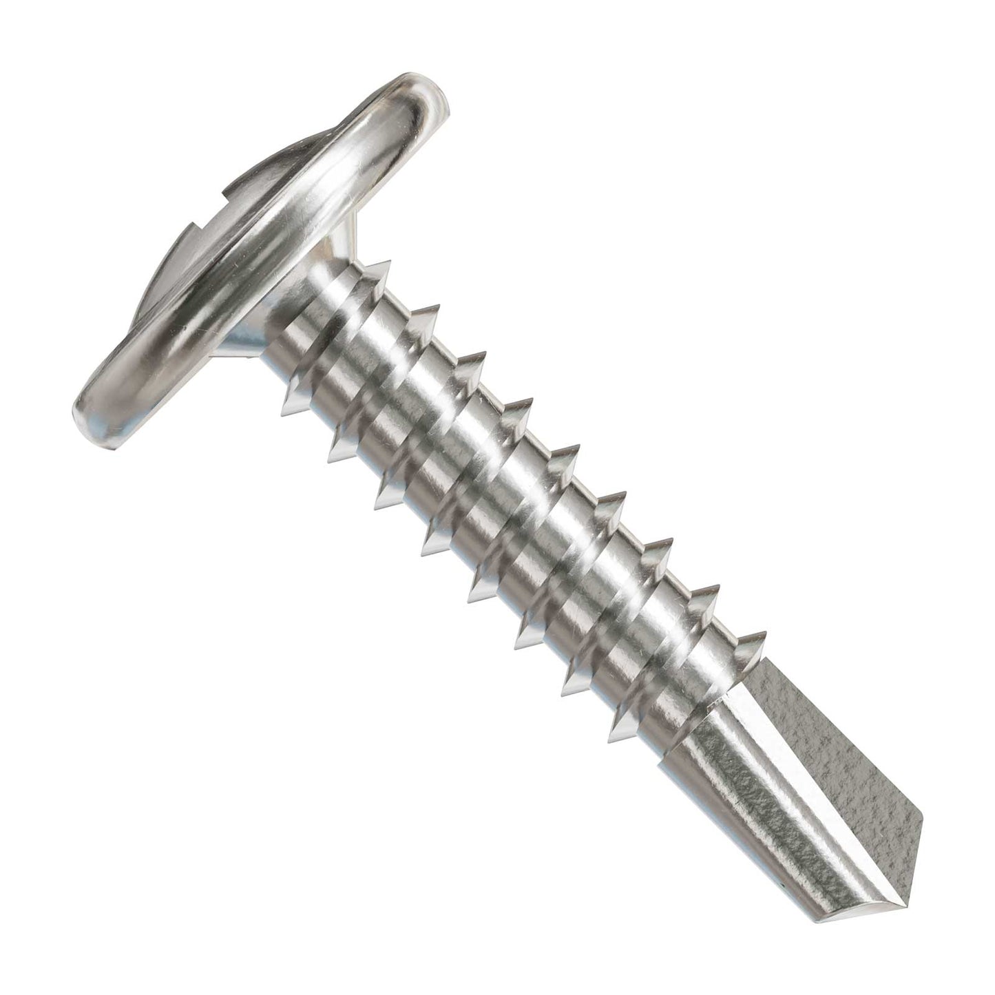 #8 x 1-1/4" Self-Drilling Wire-Lath Modified Truss-Head Screw - 410 Stainless Steel, Pkg 100