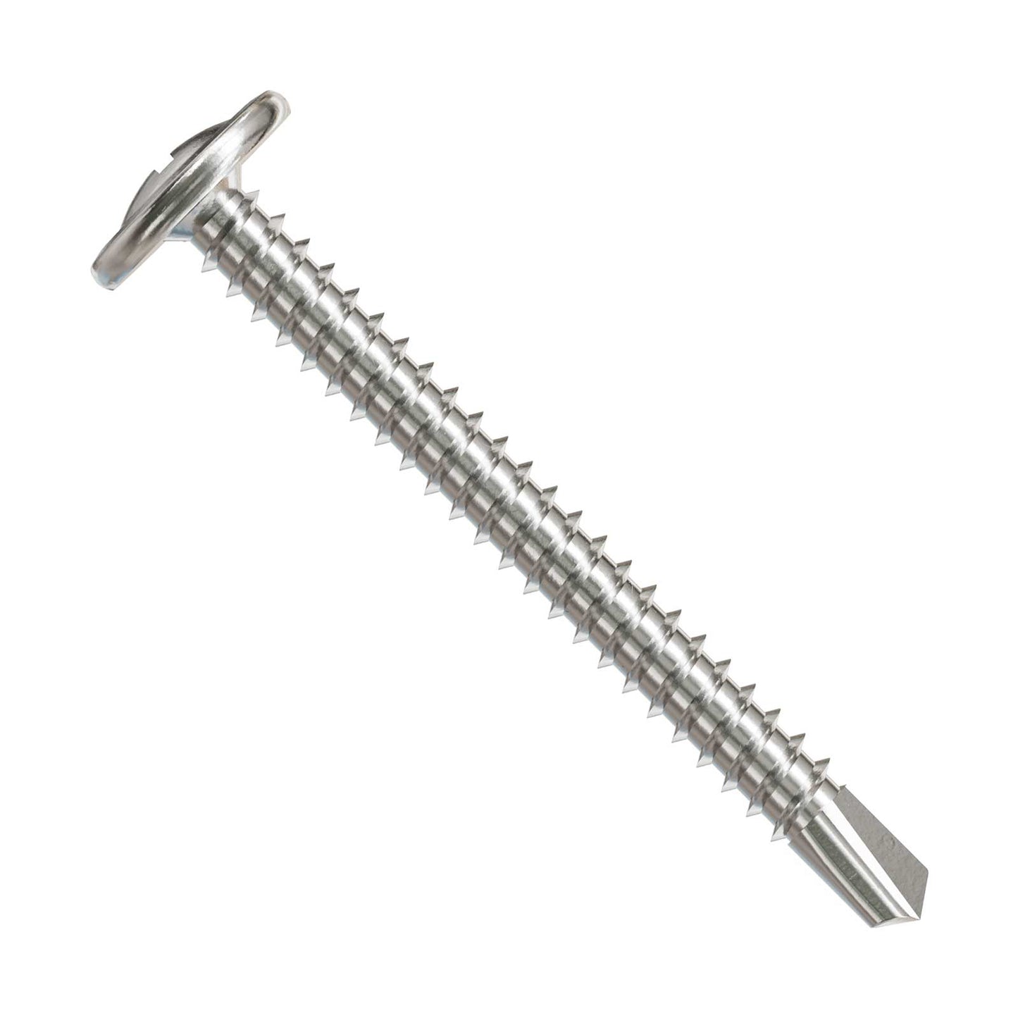 #8 x 1-5/8" Self-Drilling Wire-Lath Modified Truss-Head Screw - 410 Stainless Steel, Pkg 100