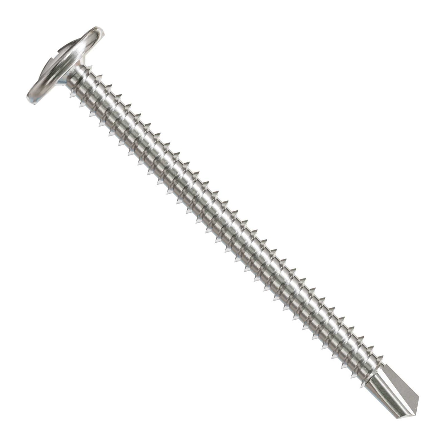 #8 x 2" Self-Drilling Wire-Lath Modified Truss-Head Screw - 410 Stainless Steel, Pkg 100