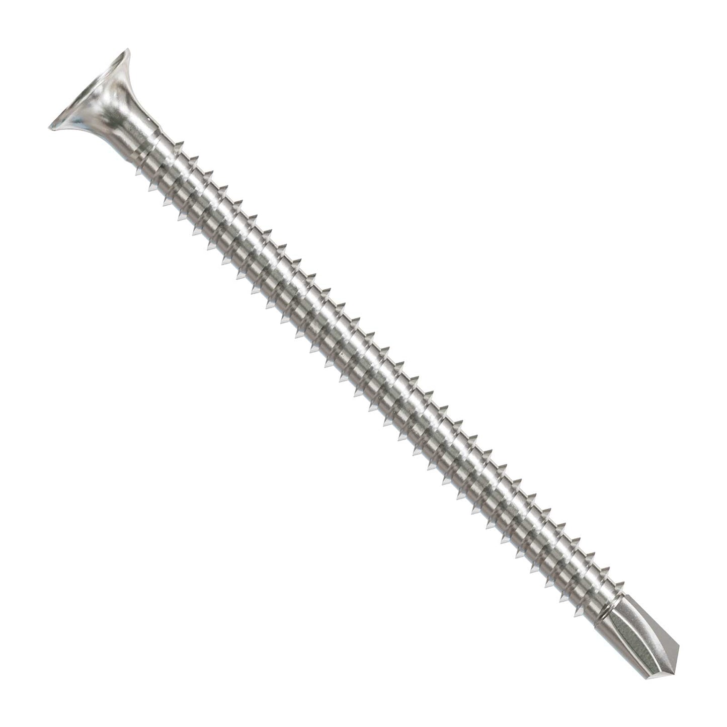 #10 x 2-1/2" Square Drive Self-Drilling Bugle-Head Screw - 410 Stainless Steel