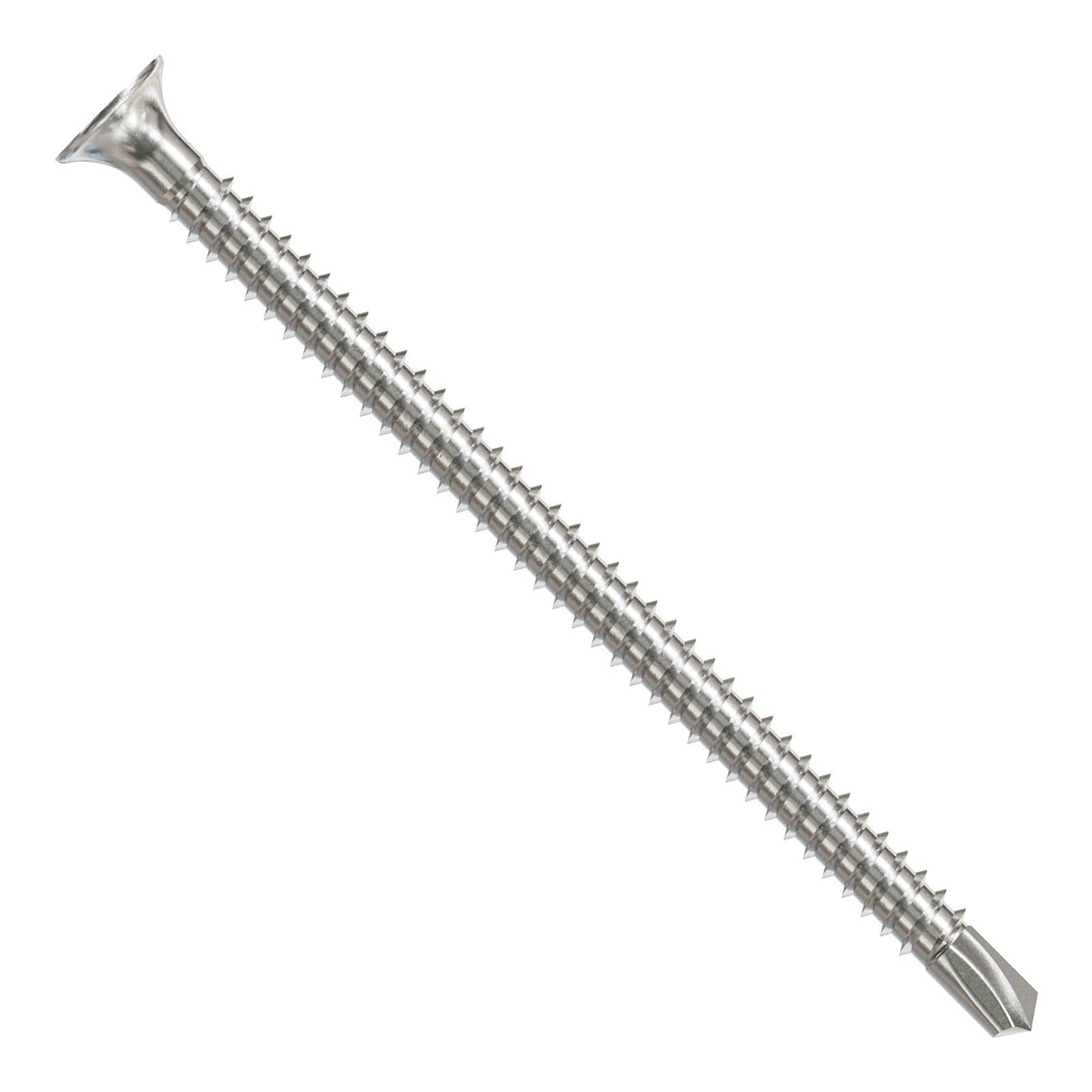 #10 x 3" Square Drive Self-Drilling Bugle-Head Screw - 410 Stainless Steel