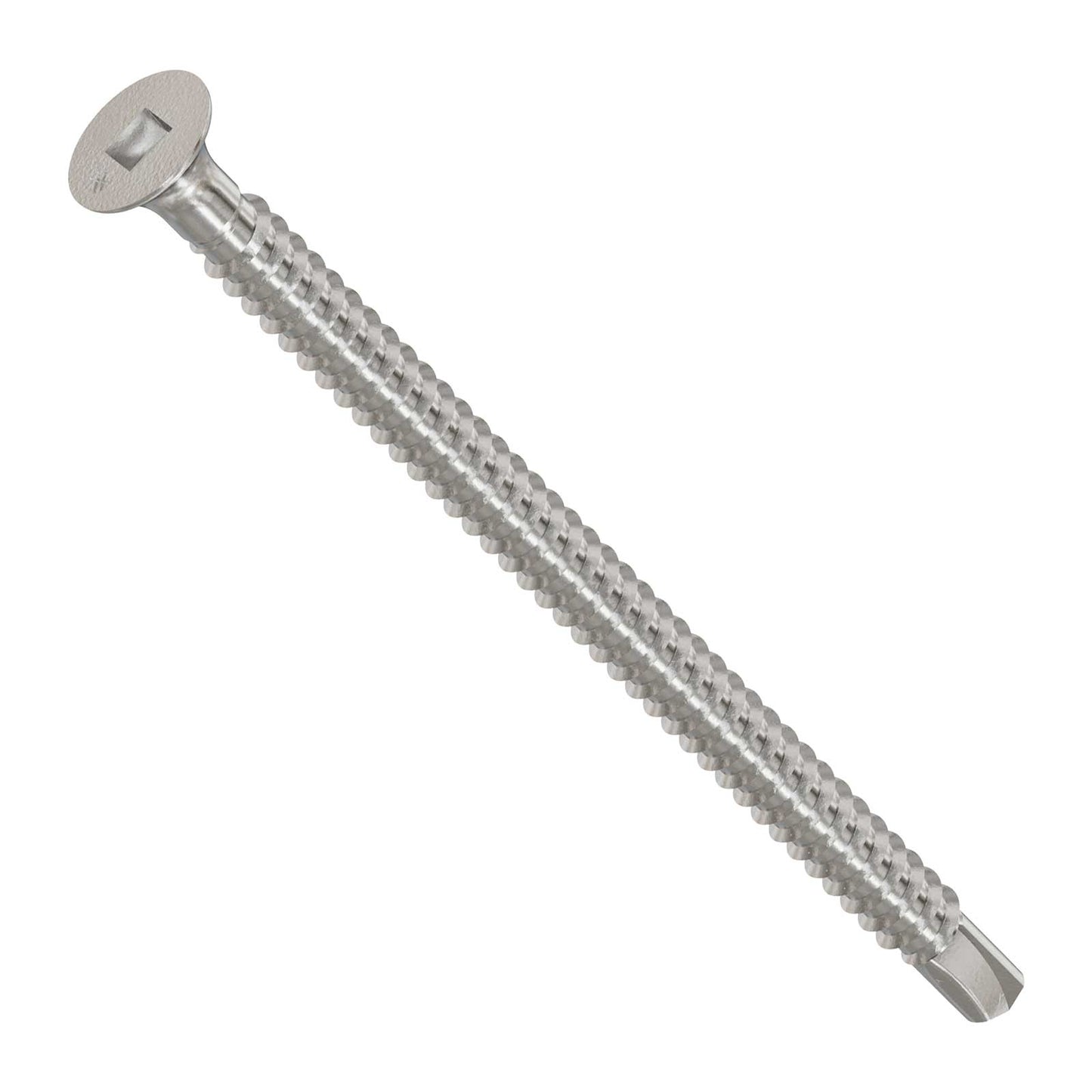 #10 x 3" Square Drive Self-Drilling Bugle-Head Screw - 410 Stainless Steel